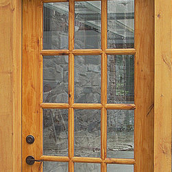 15-Lite Knotty Alder Entry Door with Transom - Front Doors