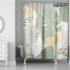 Abstract Tropical Leaves 3 71x74 Shower Curtain