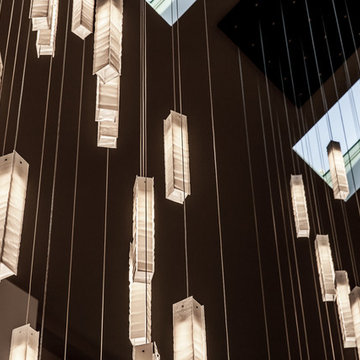 TANZANIA | Custom Two-Story Glass Chandelier | Contemporary Style Lighting
