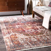 nuLOOM Traditional Olden Tribal Medallion Fringe Area Rug, Rust, 5'x7'9"