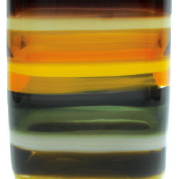 Caleb Siemon Mustard Banded Square Vase - Vases