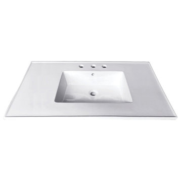 LBT31227W34 Continental 31" X 22" Vanity Top with Integrated Basin 3H, White