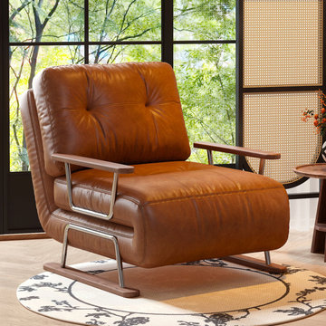 Caramel Tides: An Artful Ode to the Foldable Sofa Bed for Petite Interiors