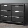 Baxton Studio Pageant Wood Contemporary Black Upholstered Dresser