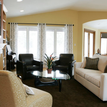Contemporary Great Room and Kitchen