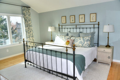 Photo of a transitional bedroom in Indianapolis.