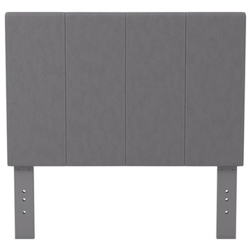 Furniture of America Ramone Fabric Full/Queen Headboard in Gray