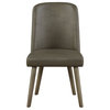 ACME Waylon Faux Leather Upholstered Dining Side Chair in Gray Set of 2
