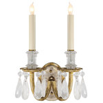 Visual Comfort & Co. - Elizabeth Double Sconce in Gilded Iron with Quartz - Elizabeth Double Sconce in Gilded Iron with Quartz