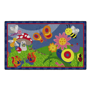 Flagship Carpets CE419-12W 5'x3' Cutie Bugs Educational Rug ...