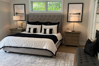 Inspiration for a contemporary bedroom remodel in New York