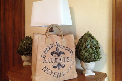 Hand Painted Leather French Flour Sack
