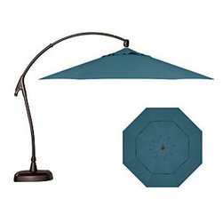 Treasure Garden 11' Octagon Cantilever Umbrella - Surf - Outdoor Umbrellas