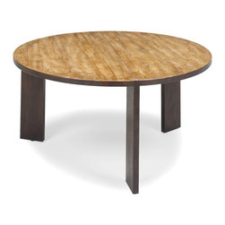 Wright Table Company - No. 660 Custom Cocktail Table Shown in Ceruse Oak, Slab Legs in Dark Ceruse - Side Tables And End Tables