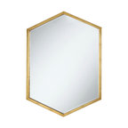 Coaster Bledel Contemporary Metal Hexagon Shaped Wall Mirror in Gold