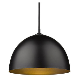 Dome Pendant Light Black With Brass or White Inlay, Large Black Bowl  Pendant Light Lamp, Kitchen Island Farmhouse Hanging Light, Melrose 