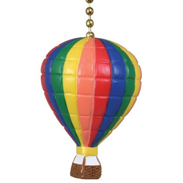 Hot Air Balloon Blue Green Yellow Red Ceiling Fan or Light Pull