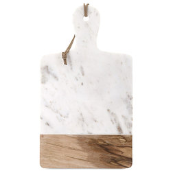 Farmhouse Cutting Boards Eye-Catching Addy Marble And Wood Cheese Board