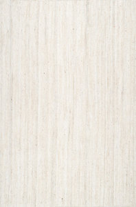 nuLOOM Hand Woven Jute and Sisal Rigo Area Rug, Off-White, 6'x9'