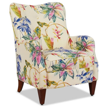 Paradise Upholstered Arm Chair Off White Floral