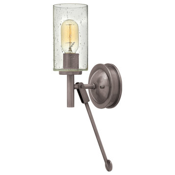 Hinkley Collier Wall Sconce 3380AN, Antique Nickel