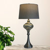 Font Table Lamp - Brushed Steel, Mercury Glass