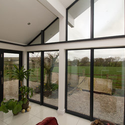 Aluminium open plan living space - Windows