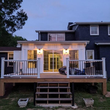 Sunroom with deck