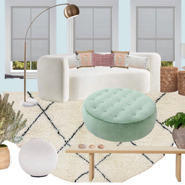 Bay Window Moodboards with Ottomans