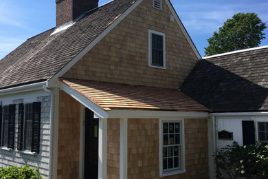 Inspiration for a timeless entryway remodel in Boston