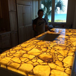 Amano Collection Honey Pearl - Vanity Tops And Side Splashes