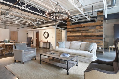 Inspiration for a small industrial home design remodel in Atlanta
