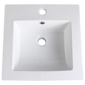 Fresca Allier 16" White Integrated Sink / Countertop