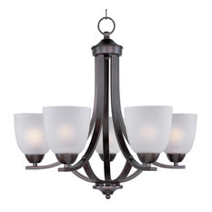 Axis 5-Light Chandelier, Oil Rubbed Bronze, Frosted