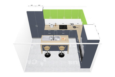 Kitchen Sample 3. Use Online Planner by Prodboad to design and quote.