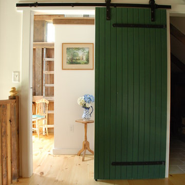 Barn House Reclaimed Beams and Wide Pine Flooring