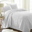 Becky Cameron Premium Ultra Soft Damask Pattern Quilted Coverlet Set, White, Twi