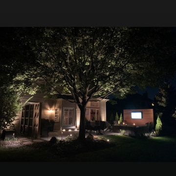 Outdoor Great Room featuring TV & Gas Fire Pit