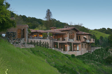 Example of a tuscan exterior home design in San Francisco