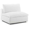 Commix Down Filled Overstuffed Armless Chair White