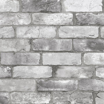Rustin Grey Reclaimed Bricks Wallpaper Bolt