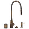Waterstone Positive Lock Pulldown Kitchen Faucet-4-Piece Suite, 5400-4-MB