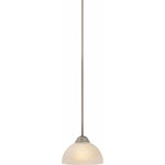 Volume Lighting - Bernice 1-Light Interior Pendant, Nickel - This Bernice 1-Light Interior Pendant is UL listed, Dry location rated, and hardwired. This fixture features a(n) A19 base with a 150 watt max.