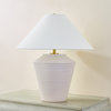 Rachie 23" High Aged Brass/ Ceramic Whitewash Terracotta Table Lamp
