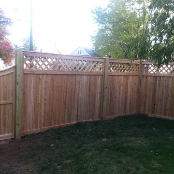 West Hartford | Cedar Tongue & Groove Lattice Top Estate Fence