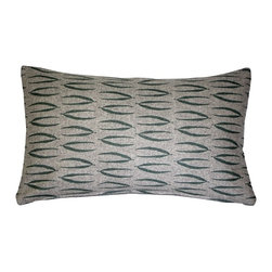 Pillow Decor Ltd. - Pillow Decor - Kukamuka Scandinavian Eka Lumbar Rectangular Pillow 12x19, Green - Decorative Pillows