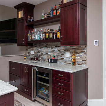 Transitional Cabico Unique Cherry Cordovan Kitchen Remodel with Butler’s Pantry
