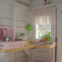 kids area in backyard