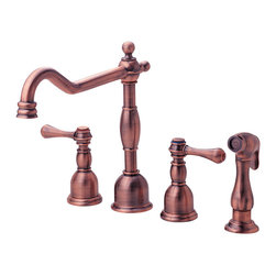 Danze Opulence&trade; Two Handle Kitchen Faucet with Spray - Kitchen Faucets