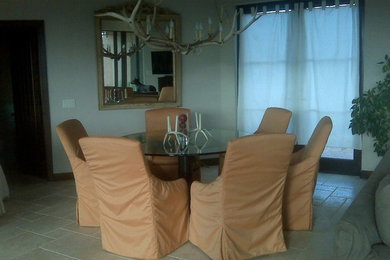 Melon Colored Dining Chairs